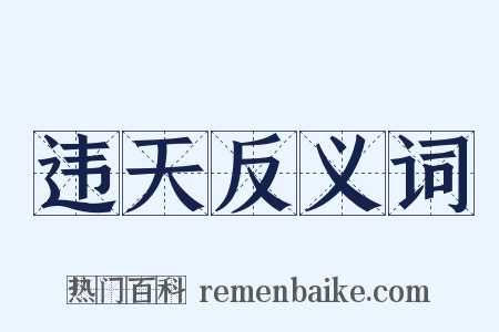 违天反义词是什么意思的图片